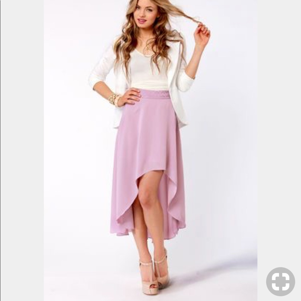 Ark & Co. high low pink skirt